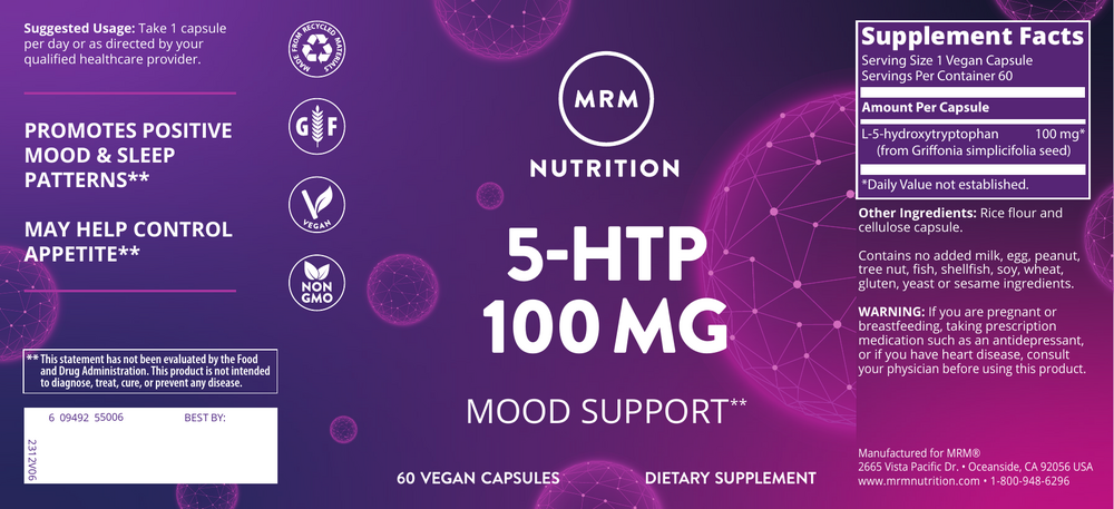Product image for 5-HTP 100mg.