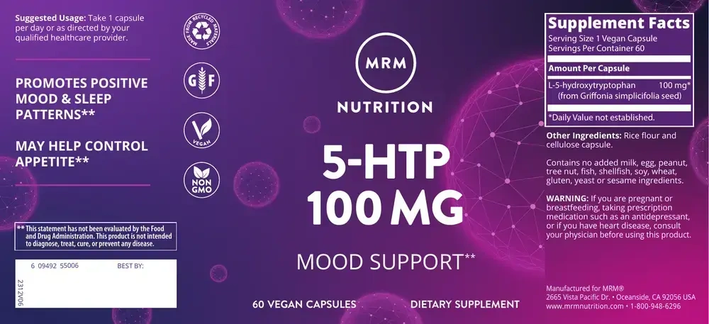 Product image for 5-HTP 100mg.