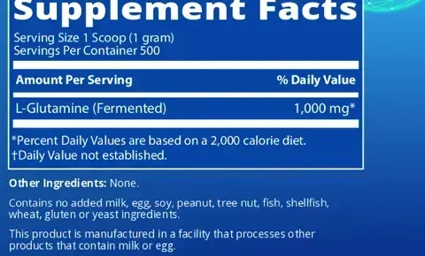 Product image for L-Glutamine Powder 500g.