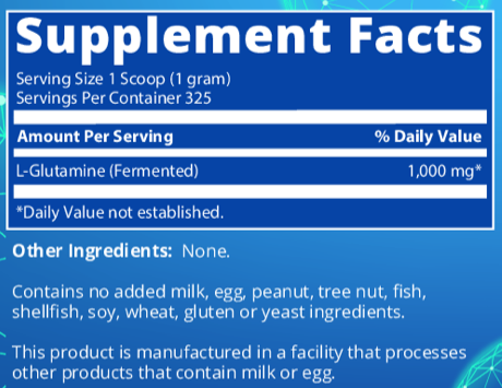Product image for L-Glutamine Powder 325mg.