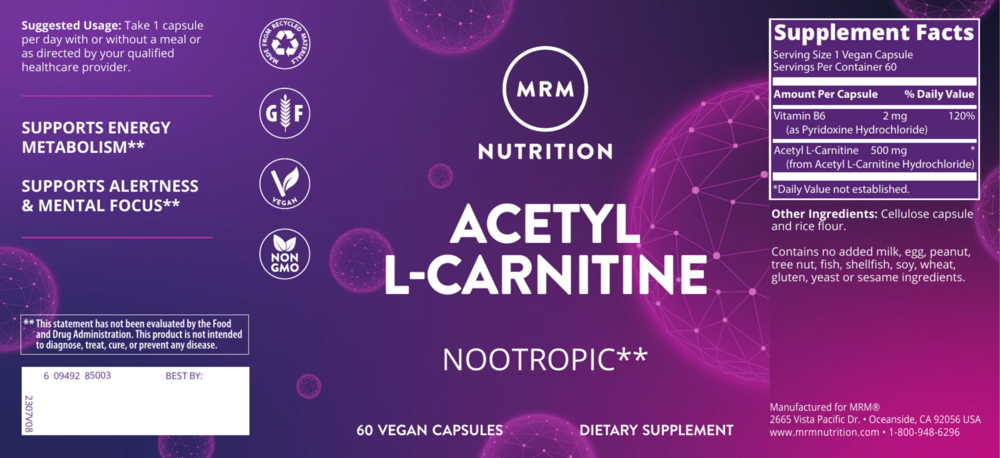 Product image for Acetyl L-Carnitine.