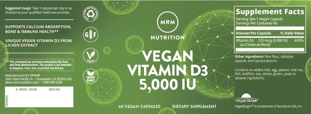 Product image for Vegan Vitamin D3 5000IU.