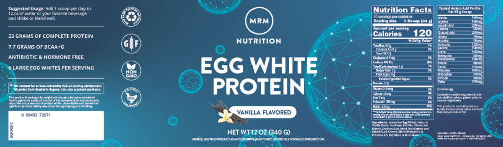 Product image for Egg White Protein - Vanilla.