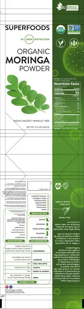 Product image for Raw Organic Moringa Leaf Powder.