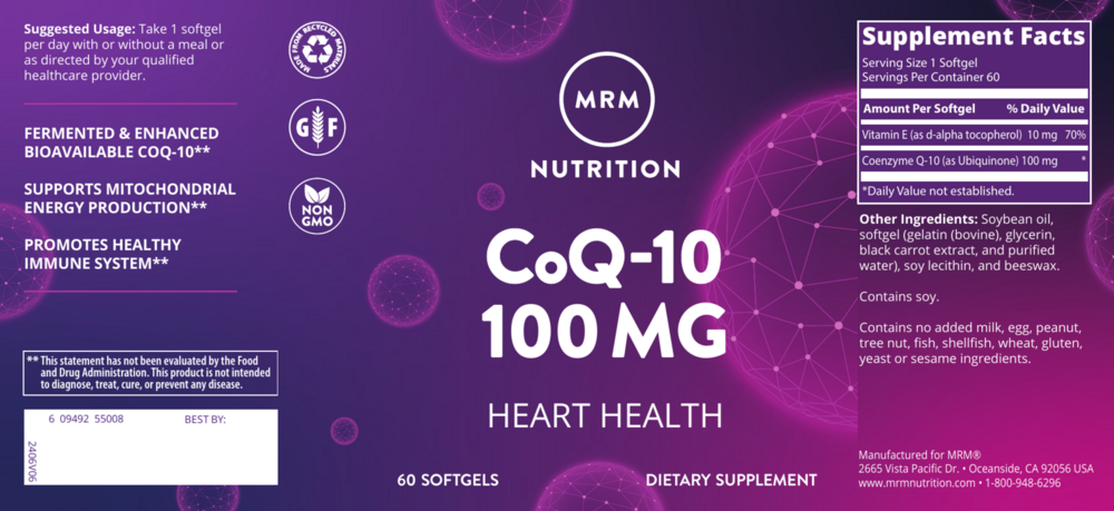 Product image for CoQ-10 100mg.