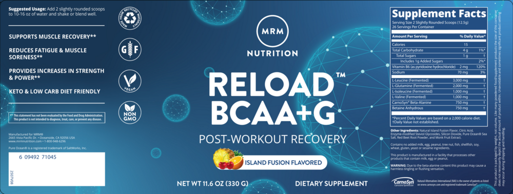 Product image for BCAA+G Reload - Island Fusion.