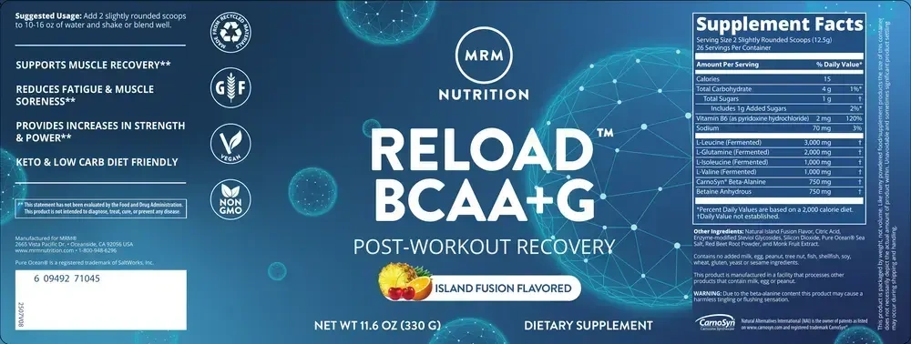 Product image for BCAA+G Reload - Island Fusion.