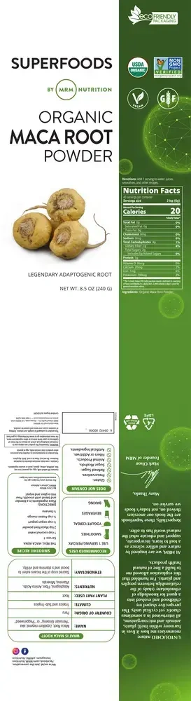 Product image for Raw Organic Maca Root Powder.