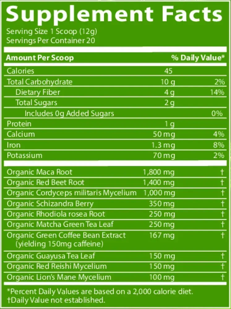 Product image for Organic Pre-Workout Black Cherry.