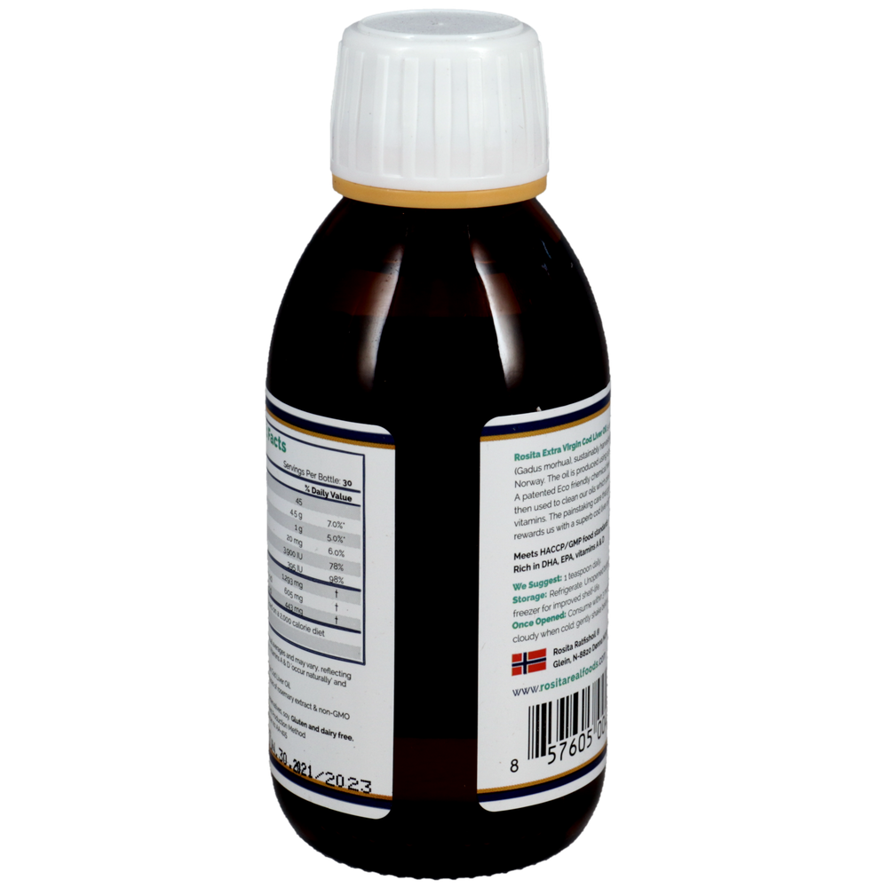Product image for Rosita Extra Virgin Cod Liver Oil Liquid.