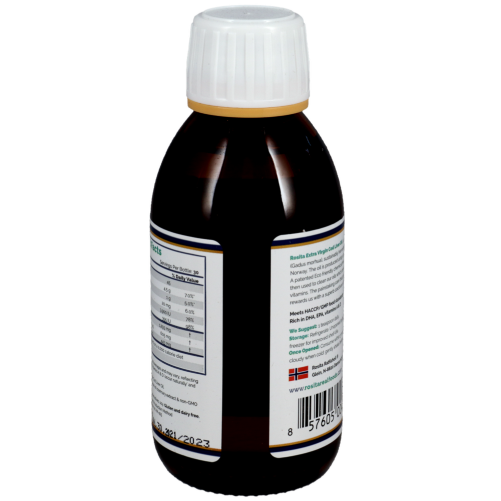 Product image for Rosita Extra Virgin Cod Liver Oil Liquid.