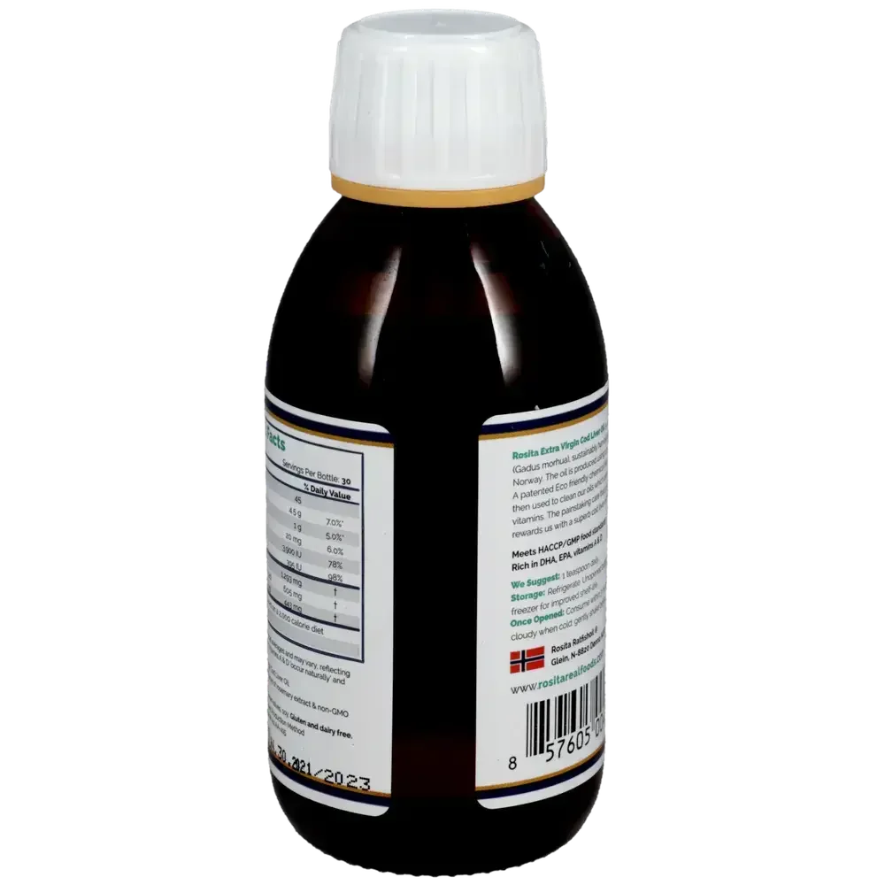 Product image for Rosita Extra Virgin Cod Liver Oil Liquid.