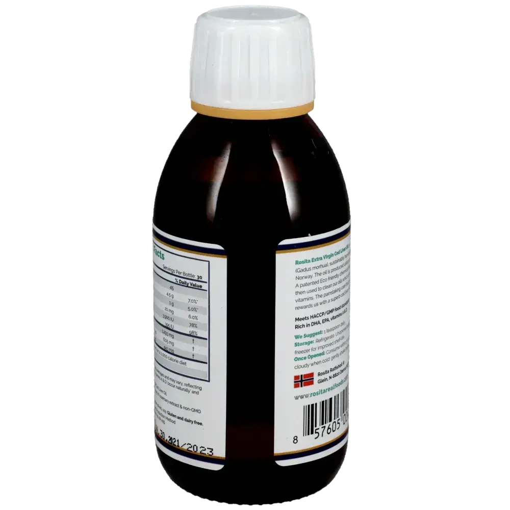 Product image for Rosita Extra Virgin Cod Liver Oil Liquid.