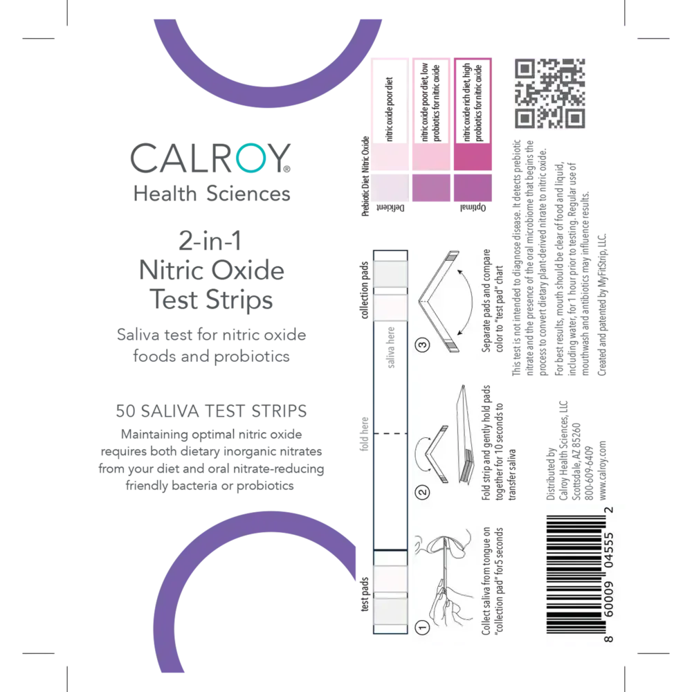 Product image for 2-in-1 Nitric Oxide + Oral Microbiome Test Strips.
