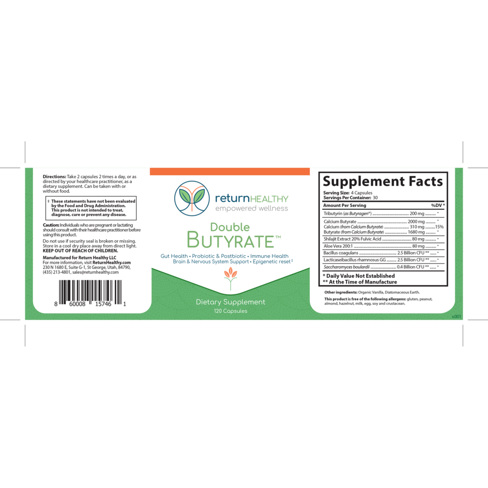 Product image for Double Butyrate.