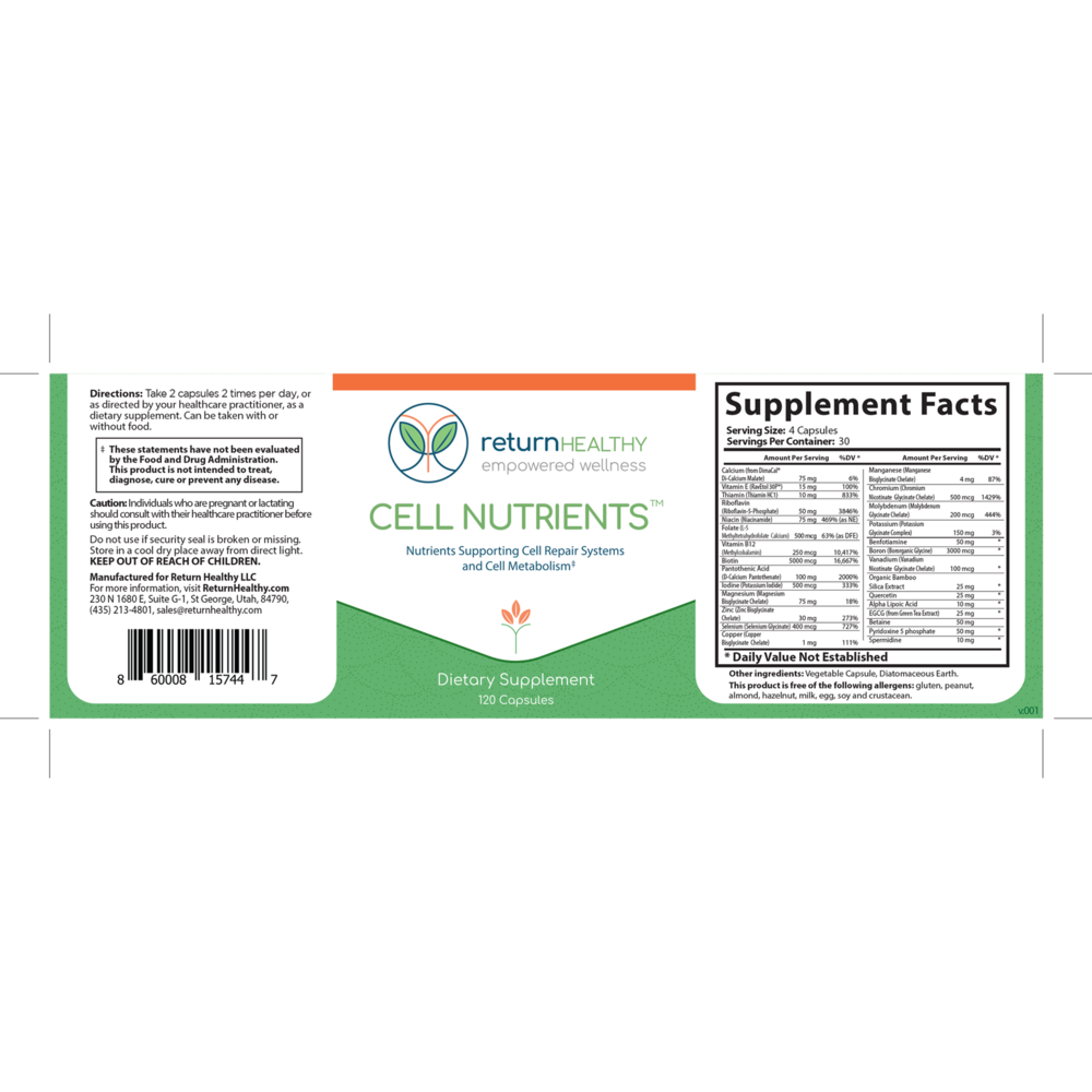 Product image for Cell Nutrients.