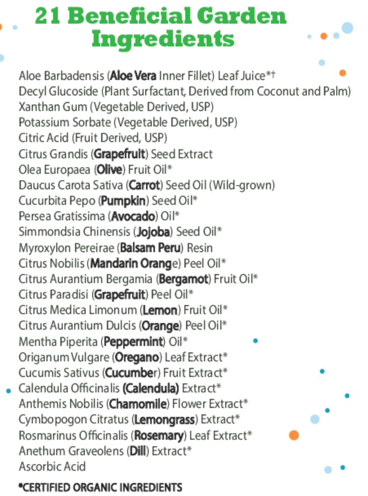 Product image for Spring Garden Shampoo and Wash.