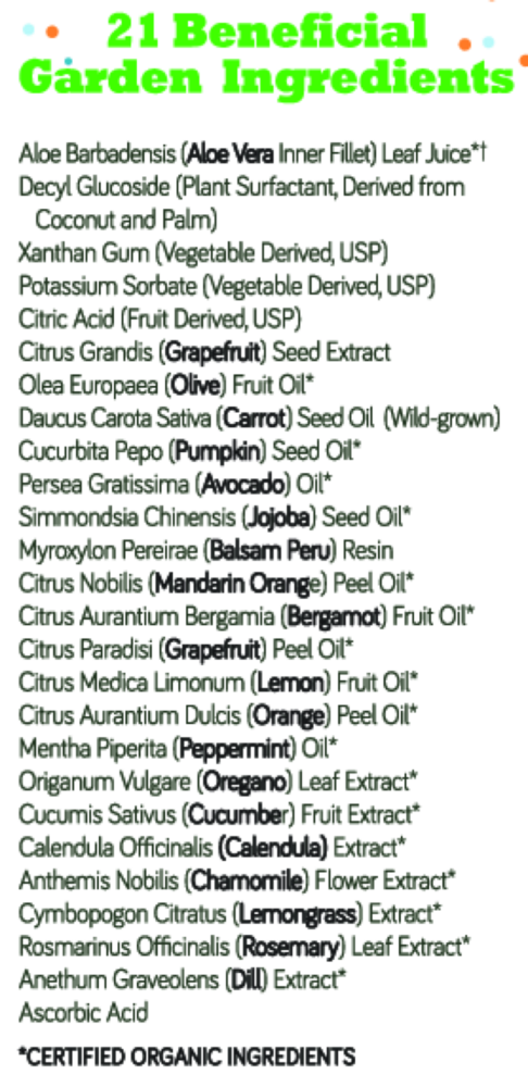 Product image for Spring Garden Shampoo and Wash.