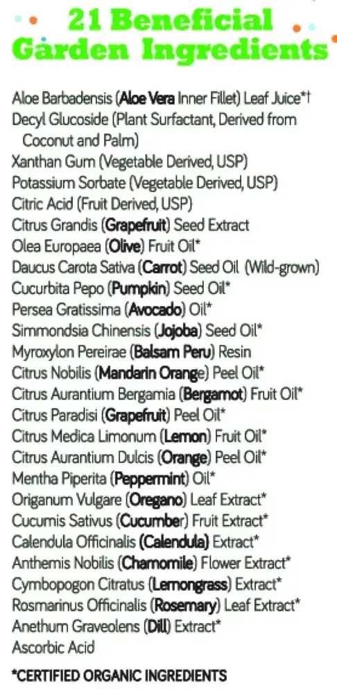 Product image for Spring Garden Shampoo and Wash.