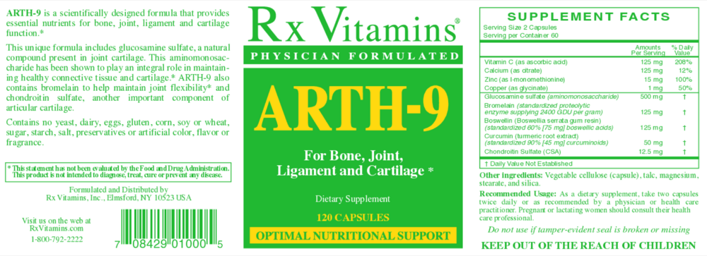 Product image for Arth-9 Capsules.
