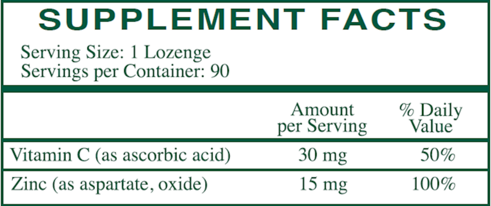 Product image for Zinc Lozenges.