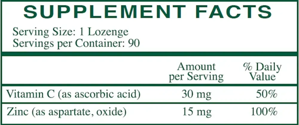 Product image for Zinc Lozenges.