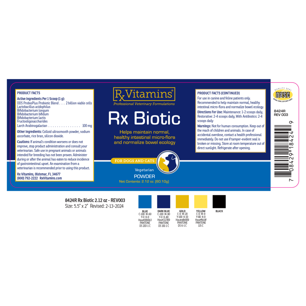 Product image for Rx Biotic for Pets.