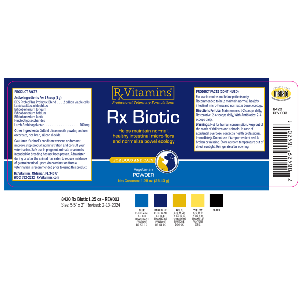 Product image for Rx Biotic for Pets.