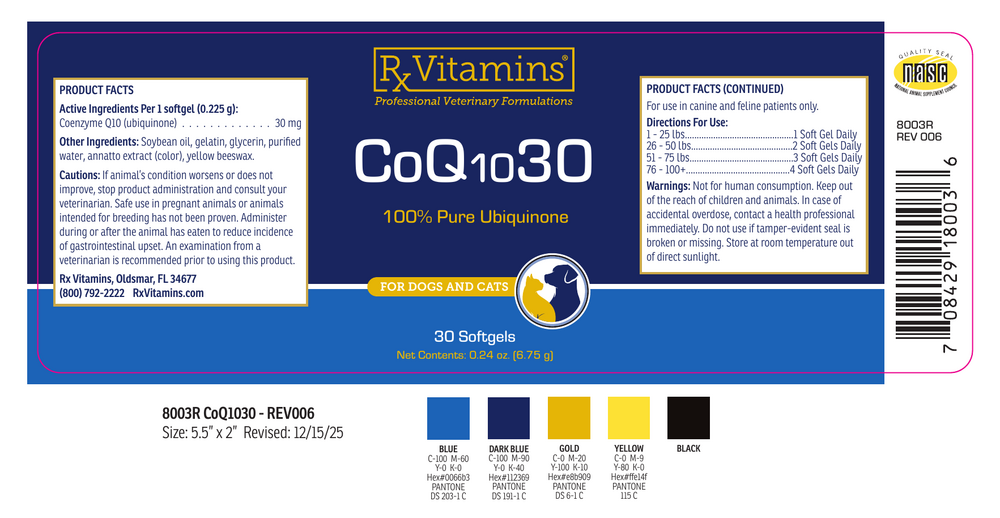 Product image for CoQ10 30 for Dogs &amp; Cats.