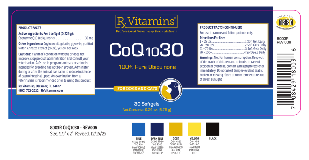 Product image for CoQ10 30 for Dogs &amp; Cats.
