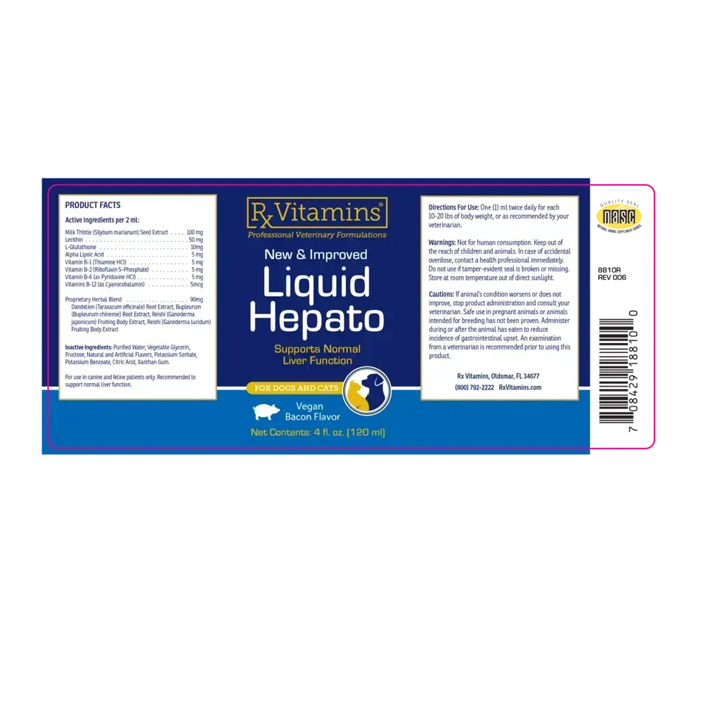 Product image for Liquid Hepato for Pets Original.