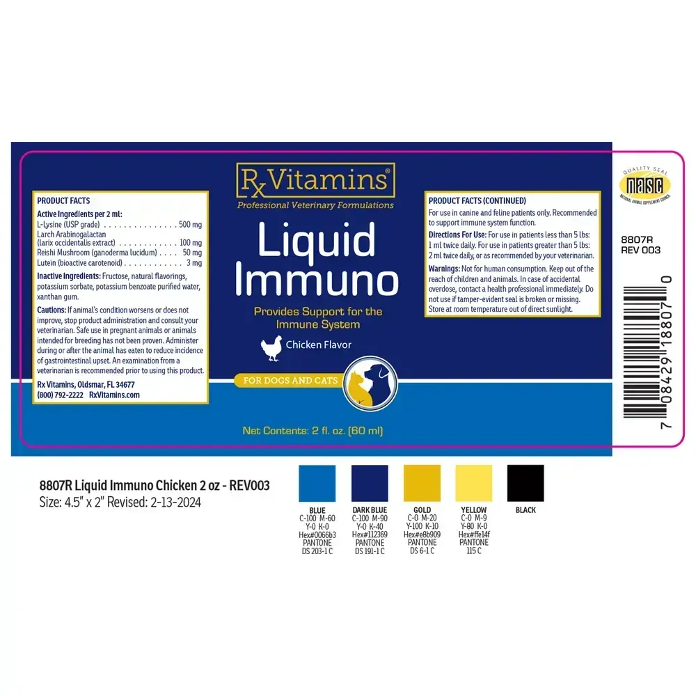 Product image for Liquid Immuno Chicken Flavor.
