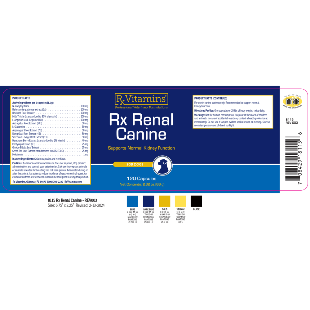 Product image for Rx Renal Canine.