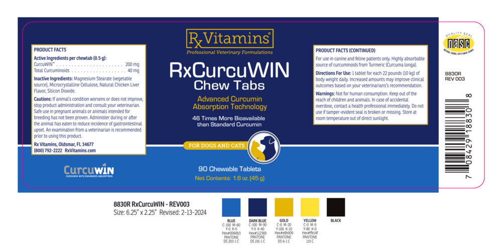 Product image for RxCurcuWIN Chew Tabs.