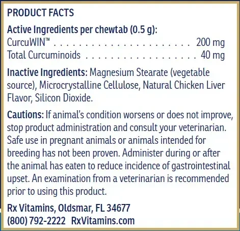 Product image for RxCurcuWIN Chew Tabs.