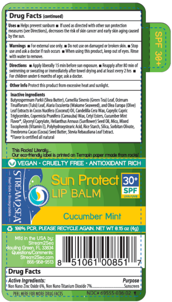 Product image for SPF 30+ Lip Balm - Cucumber Mint.