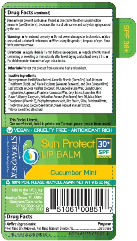 Product image for SPF 30+ Lip Balm - Cucumber Mint.