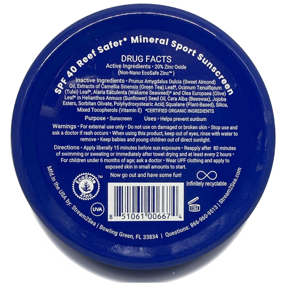 Product image for SPF 40 Sport Sunscreen Zinc Balm.