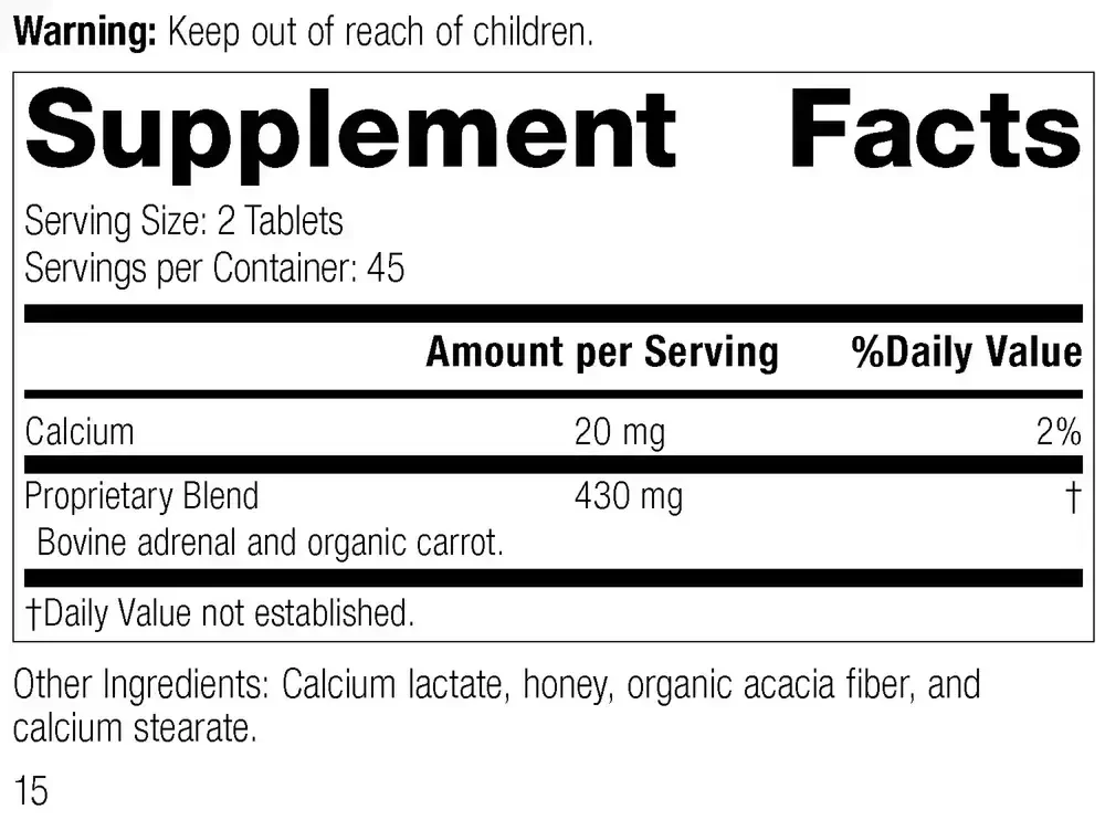 Product image for Adrenal Desiccated.