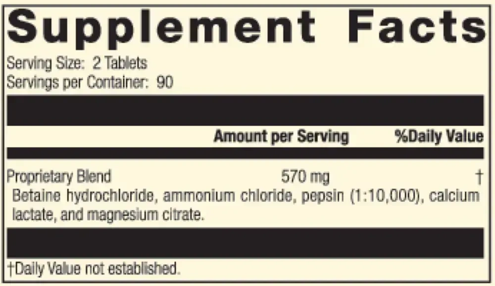Product image for Betaine Hydrochloride.