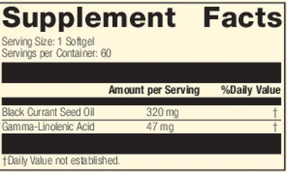 Product image for Black Currant Seed Oil.