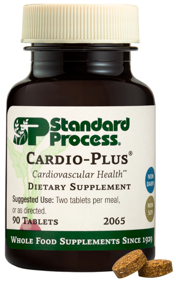Standard Process Cardio-Plus supplement bottle — whole food cardiovascular support