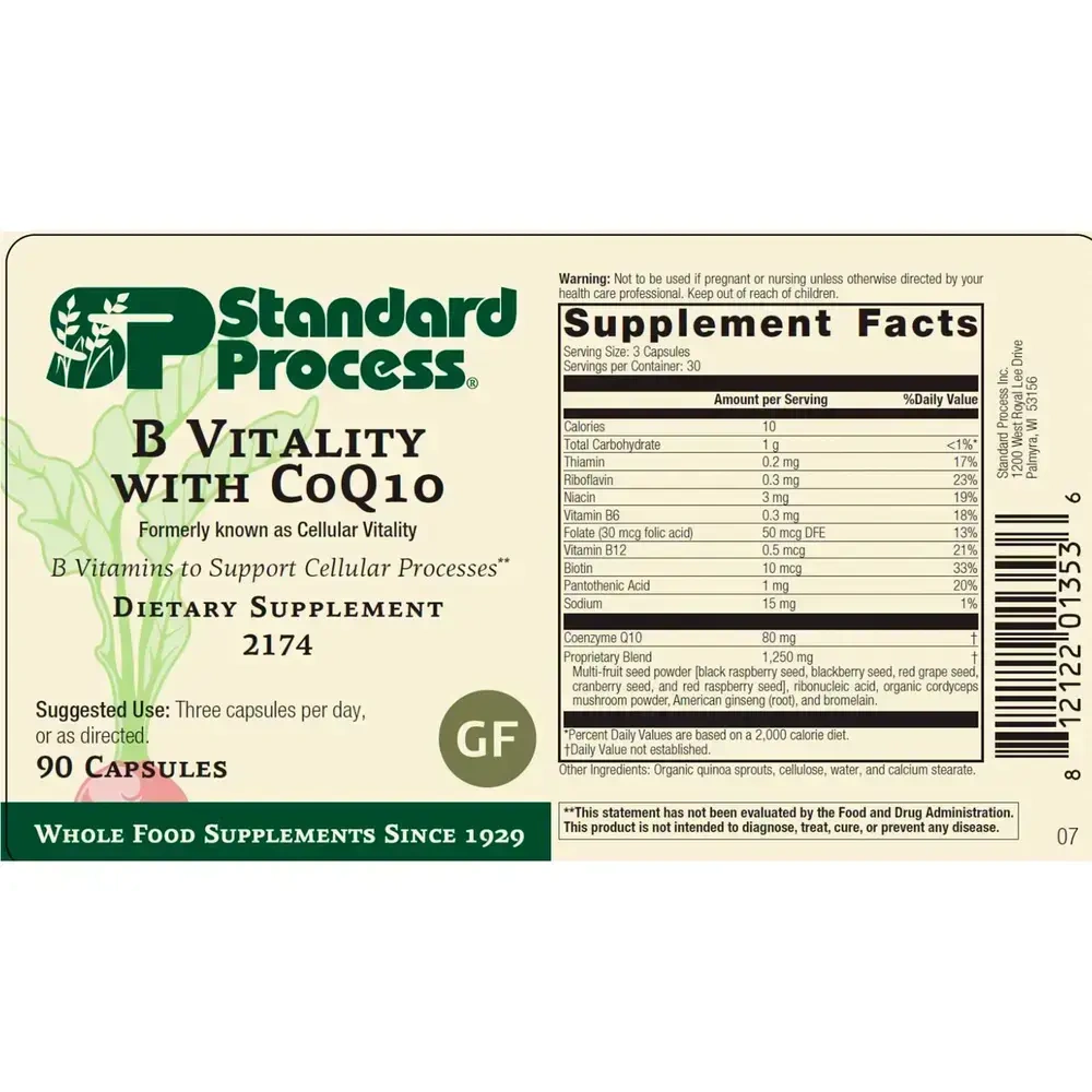 Product image for B Vitality with CoQ10 (formerly Cellular Vitality).