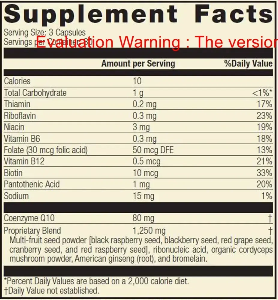 Product image for B Vitality with CoQ10 (formerly Cellular Vitality).