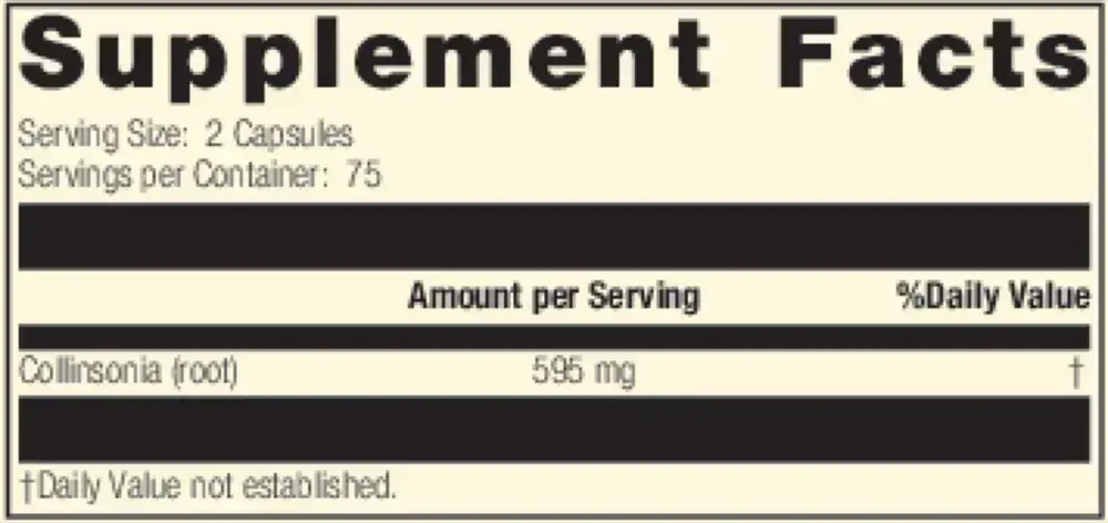 Product image for Collinsonia Root.