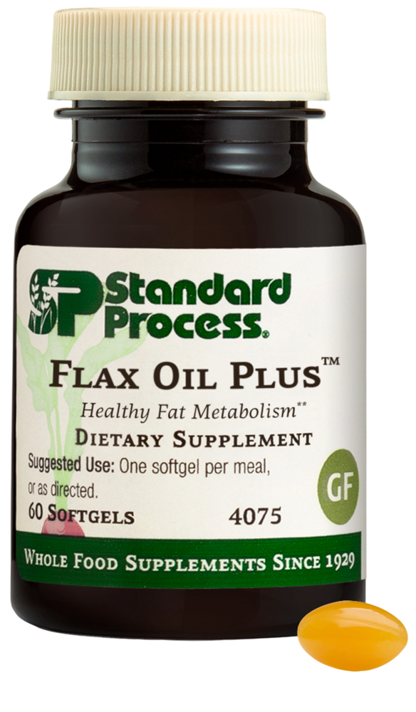 Flax Oil Plus supplement bottle