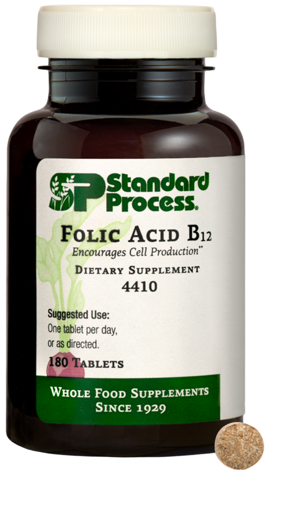 Folic Acid B12 supplement bottle
