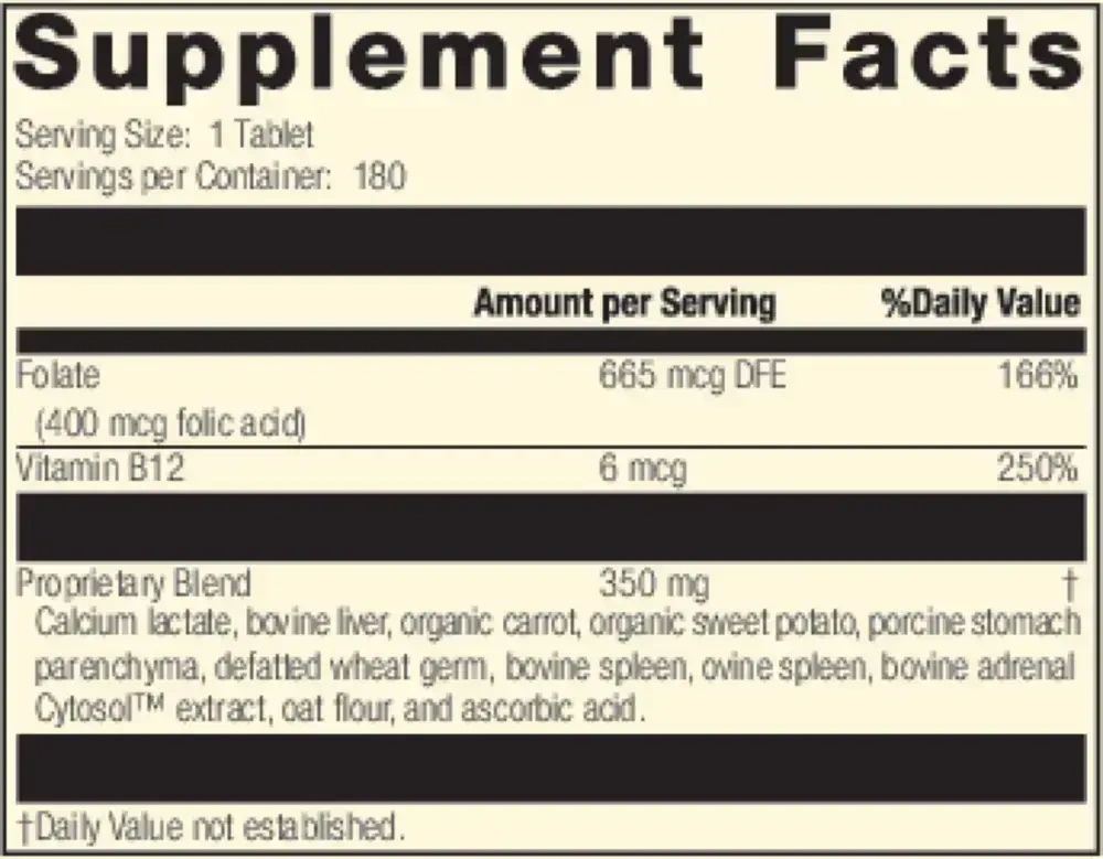 Product image for Folic Acid B12.