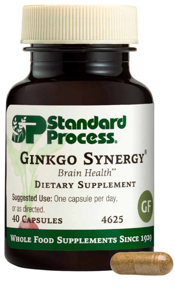 Ginkgo Synergy supplement bottle