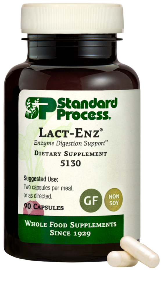 Lact-Enz supplement bottle